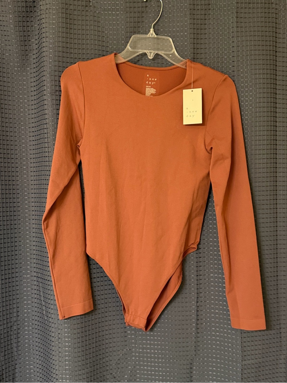 a new day Mocha Long-Sleeve Crew Neck Bodysuit